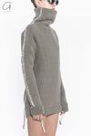 BORIS BIDJAN SABERI turtleneck sweater AW23 WKN8.2 VAR.3 charcoal gray